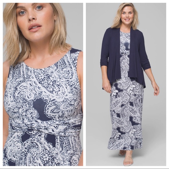 NWT SOMA High Neck Maxi Dress With Built-In Shelf Bra - Picture 3 of 11